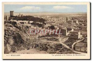 Old Postcard Beaucaire General view and the Chateau de Montmorency