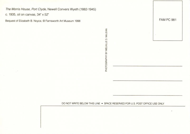 The Morris House, Port Clyde   Artist: Newell Convers Wyeth