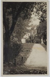 Riga Latvia RPPC 1935 Beautiful Path Entrance Pavilion Home Postcard D21