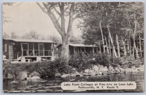 K22/ Pottersville New York Postcard 40s Loon Lake Front Cottages Pine Aire 176