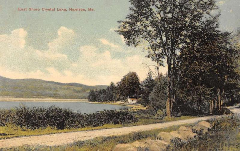 Harrison Maine East Shore Crystal Lake Scenic View Antique Postcard K30892