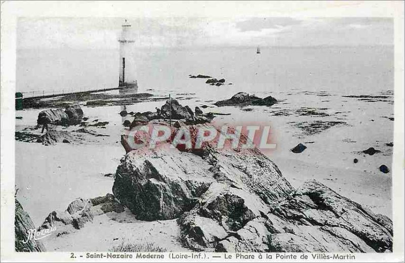 Postcard Old Saint Nazaire Modern Loire Inf The Phare Pointe Cities Martin