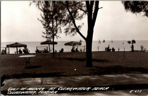 RPPC Gulf of Mexico at Clearwater Beach FL Real Photo c1955 Vintage Postcard H50