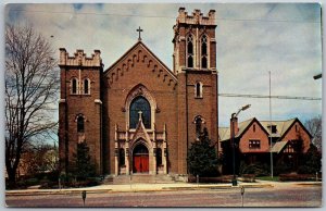 Wilmington Ohio 1960s Postcard St. Columbkille Church