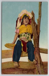 Indian Youngster All Dressed Up Postcard N23
