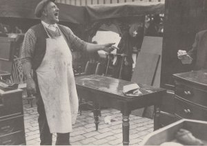 Caledonian Road Furniture Market Trader London 1930s BBC Postcard