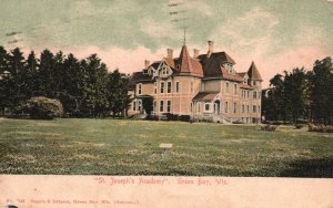 Vintage Postcard 1920 Saint Joseph's Academy Green Bay Wisconsin WI Engels Pub.