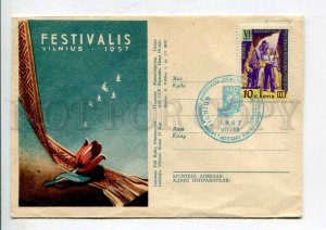 407779 USSR Lithuania 1957 festival youth and students Moscow Vinius