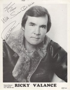 Ricky Valance Giant 10x8 Welsh Singer Hand Signed Official Photo