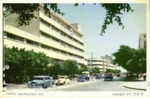 israel palestine, HAIFA, Independence Way, Car (1950s) Palphot 5011 Postcard