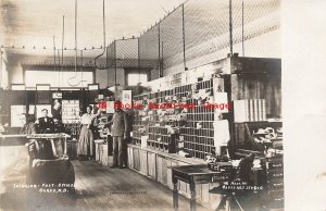 ND, Oakes, North Dakota, RPPC, Post Office Interior View, Oakes Art Studio Photo