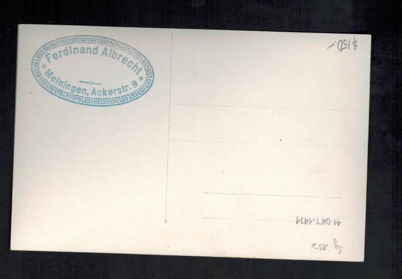 1931 Mint RPPC Graf Zeppelin Ondear sobre Meiningen Lz 127 Real Foto Tarjeta