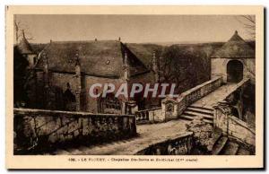 Old Postcard The Faouet Chapel St Michel Vallee L & # 39Ellee