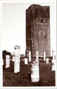 postcard rppc Morocco - Rabat - Hassan Tower