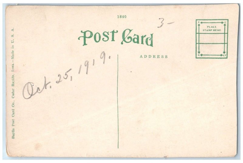 c1920 Coe College Main Building Sinclair Memorial Cedar Rapids Iowa IA Postcard