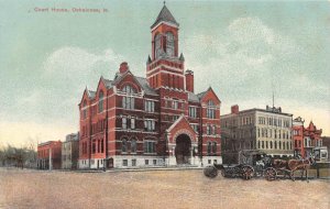 Oskaloosa, IA Iowa   COURT HOUSE & Street Scene  ca1910's Jordy's 5&10 Postcard