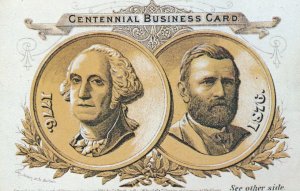 Centennial Business Card, Washington, DC - Replica of 1876 Business Card