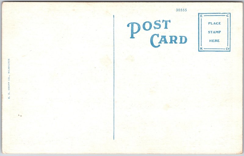 Rockford Illinois IL, Easter Star & Masonic Home, Grounds, Trees, Road, Postcard