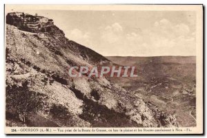 Old Postcard Gourdon Vue Prize De La Route De Grasse down the plain and the r...