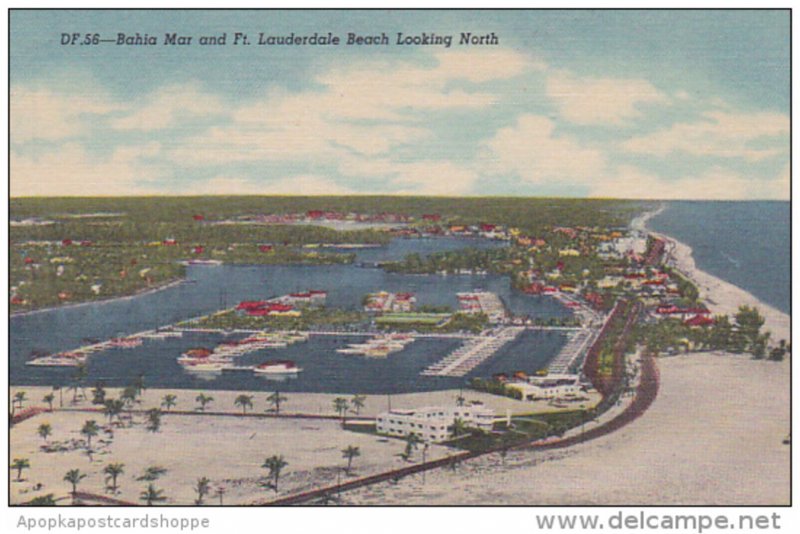 Florida Fort Lauderdale Bahia Mar And Fort Lauderdale Beach Looking North Cur...