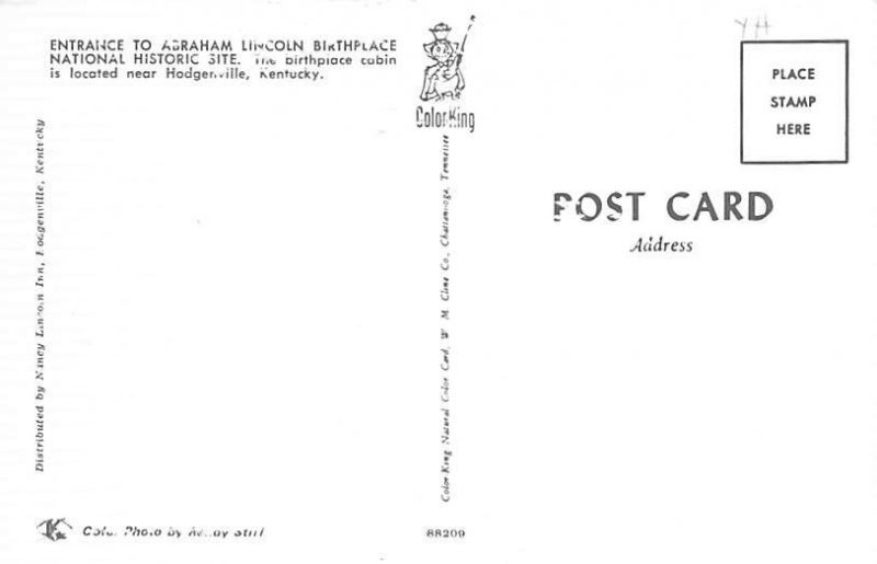 Hodgenville Kentucky Postcard