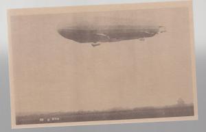 Original Mint RPPC Early Zeppelin in Flight  Postcard 
