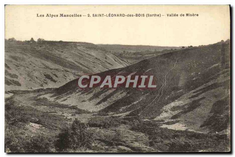 Old Postcard The Alps Mancelles Saint Leonard des Bois Vallee Misere
