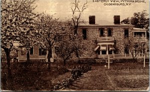 Postcard NY Ogdensburg Easterly View Pythian Home Fraternity C.1910 M26