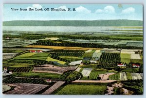 c1910 Blomidon Nova Scotia Canada Postcard View Look Off Farm Field Exterior