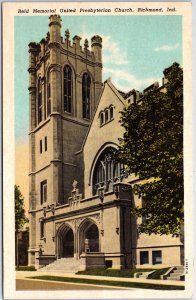 VINTAGE POSTCARD THE REID MEMORIAL UNITED PRESBYTERIAN CHURCH RICHMOND INDIANA