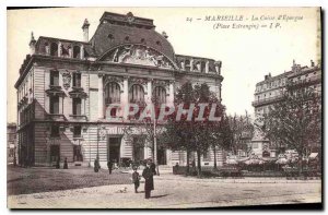 Postcard Old Marseilles Caisse d'Epargne Estrangin Place