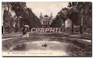 Old Postcard Monte Carlo Casino and the Terraces