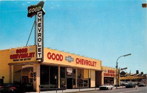 Postcard 1967 California Alameda Good Chevrolet auto dealership CA24-3118