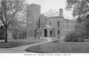 Grinnell Iowa~Grinnell College-Goodnow Hall~Stone Romanesque Style Bldg~c1940s