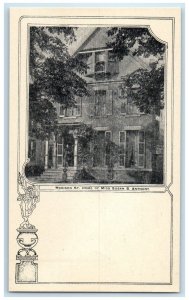 c1905 Madison St. Home Miss Susan Anthony Exterior Rochester New York Postcard