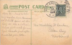 12567 MA Boston 1908   Longfellow Bridge  R.P.O.Cancel