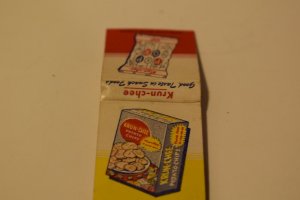 Krun-chee Pop Corn Advertising 20 Strike Matchbook Cover