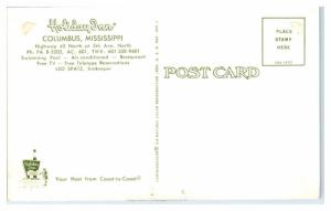1960s Holiday Inn, Columbus, MS Postcard
