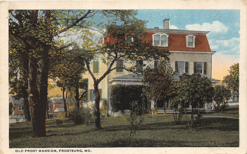 F52/ Frostburg Maryland Postcard c1910 Old Frost Mansion 