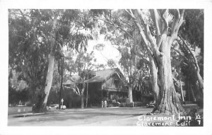 Claremont CA Claremont Inn, Men in Suits, Old Sportcar RPPC