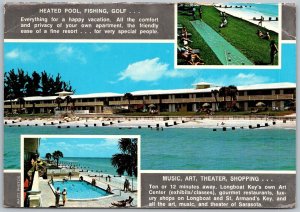 Sarasota Florida 1973 Continental Postcard The Diplomat Hotel Swimming Pool