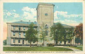 Columbus Barracks Ohio Litho White Border Postcard Unused