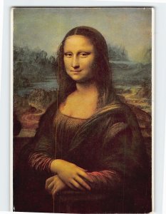 Postcard Mona Lisa Painting by Leonardo de Vinci Louvre Museum Paris France