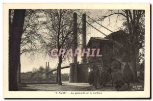 Postcard Old Bridge Gateway Agen on the Garonne