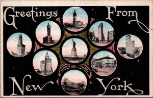 Greetings From New York City Vintage Postcard B226