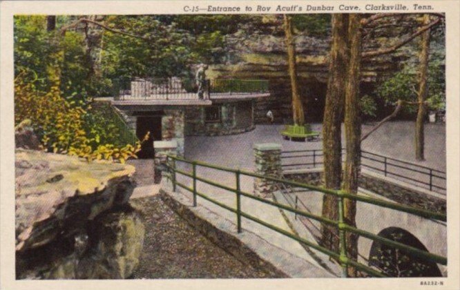 Tennessee Clarksville Entrance To Roy Acuff's Dunbar Cove Curteich