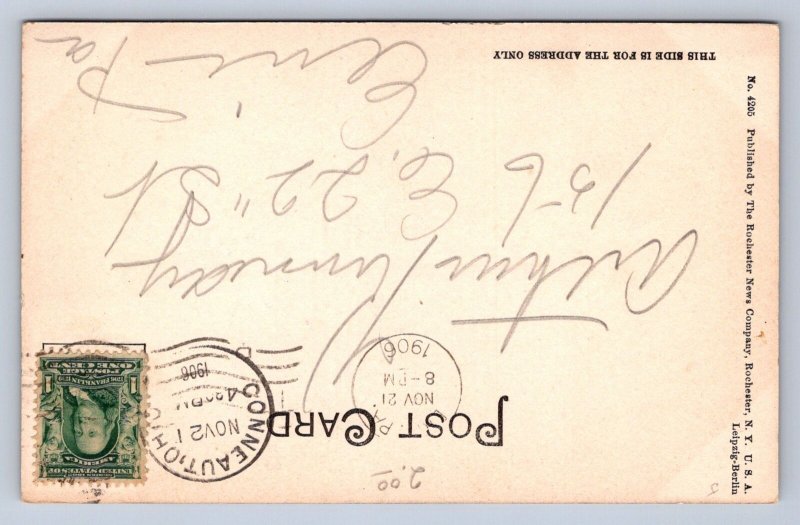 J87/ Conneaut Ohio Postcard c1910 High Level Bridge Men Ashtabula 1949