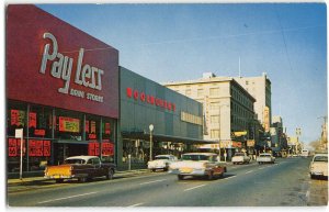 Downtown K Street Scene SACRAMENTO Payless Drug Store 1950s Vintage Postcard