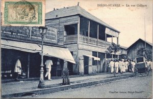 Madagascar Antsiranana Diego-Suarez La Rue Colbert Vintage Postcard 04.11 