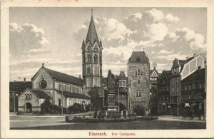 Germany Eisenach Der Carlsplatz Vintage Postcard 03.59